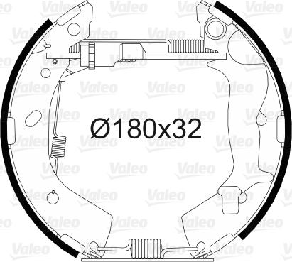 Valeo 554884 - Jeu de mâchoires de frein cwaw.fr