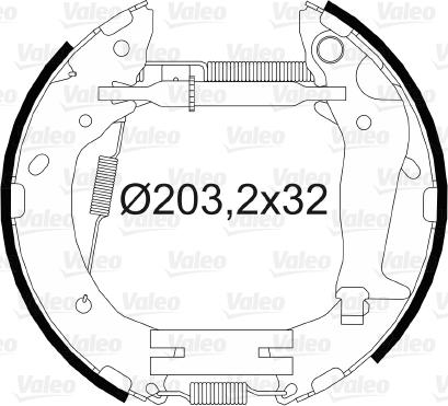 Valeo 554886 - Jeu de mâchoires de frein cwaw.fr