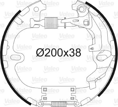 Valeo 554880 - Jeu de mâchoires de frein cwaw.fr