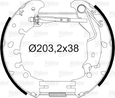 Valeo 554887 - Jeu de mâchoires de frein cwaw.fr