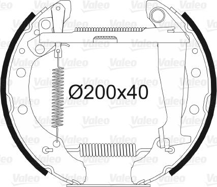 Valeo 554839 - Jeu de mâchoires de frein cwaw.fr