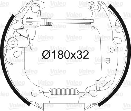 Valeo 554826 - Jeu de mâchoires de frein cwaw.fr