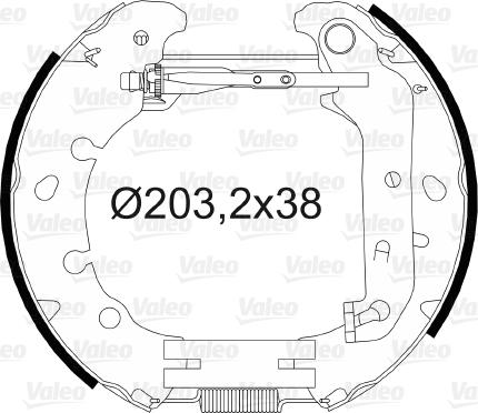 Valeo 554827 - Jeu de mâchoires de frein cwaw.fr