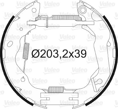 Valeo 554876 - Jeu de mâchoires de frein cwaw.fr