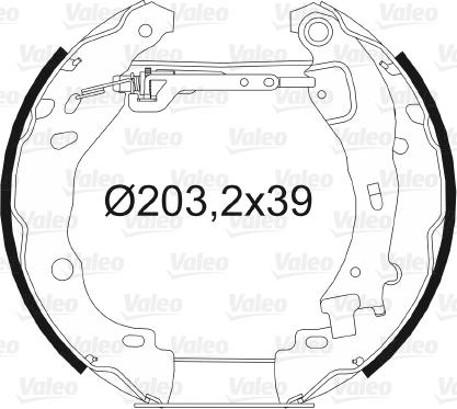 Valeo 554871 - Jeu de mâchoires de frein cwaw.fr