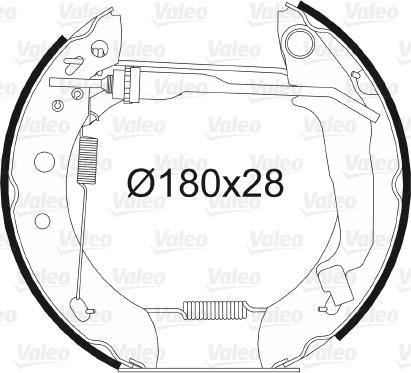 Valeo 554799 - Jeu de mâchoires de frein cwaw.fr