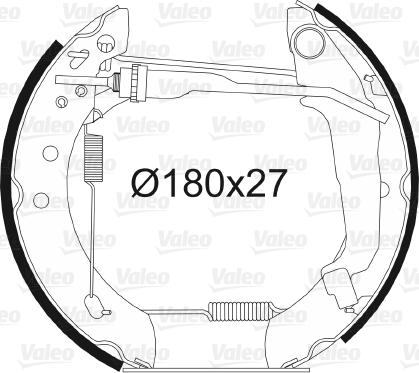 Valeo 554798 - Jeu de mâchoires de frein cwaw.fr