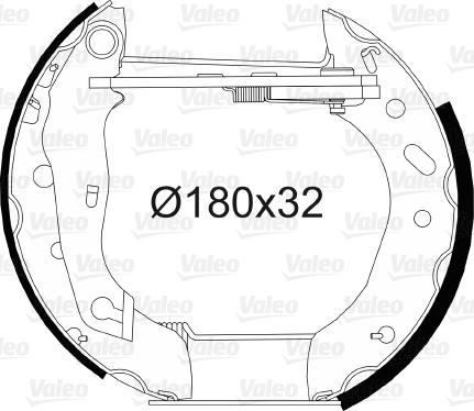 Valeo 554741 - Jeu de mâchoires de frein cwaw.fr