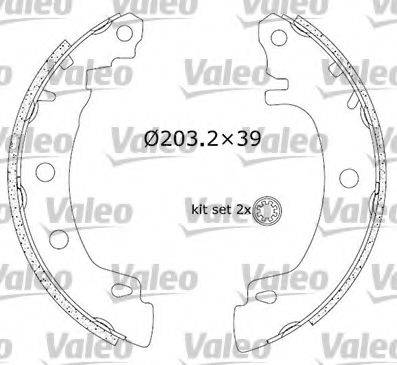 Valeo 554757 - Jeu de mâchoires de frein cwaw.fr