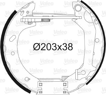 Valeo 554766 - Jeu de mâchoires de frein cwaw.fr