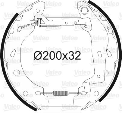 Valeo 554763 - Jeu de mâchoires de frein cwaw.fr