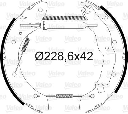 Valeo 554701 - Jeu de mâchoires de frein cwaw.fr