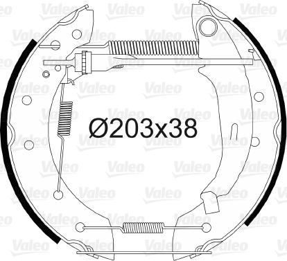 Valeo 554703 - Jeu de mâchoires de frein cwaw.fr