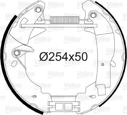 Valeo 554719 - Jeu de mâchoires de frein cwaw.fr