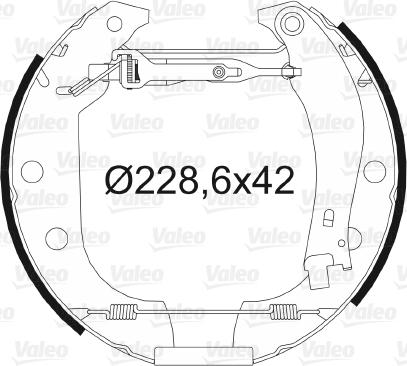 Valeo 554710 - Jeu de mâchoires de frein cwaw.fr