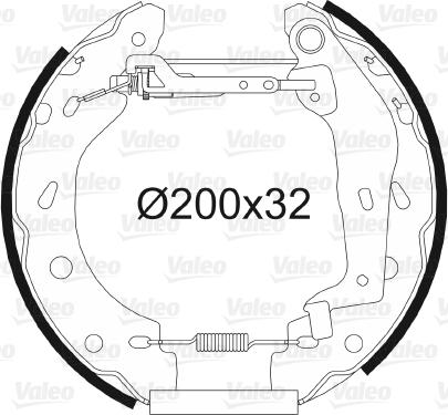 Valeo 554787 - Jeu de mâchoires de frein cwaw.fr