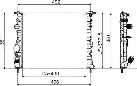 Valeo 555724 - Radiateur, refroidissement du moteur cwaw.fr