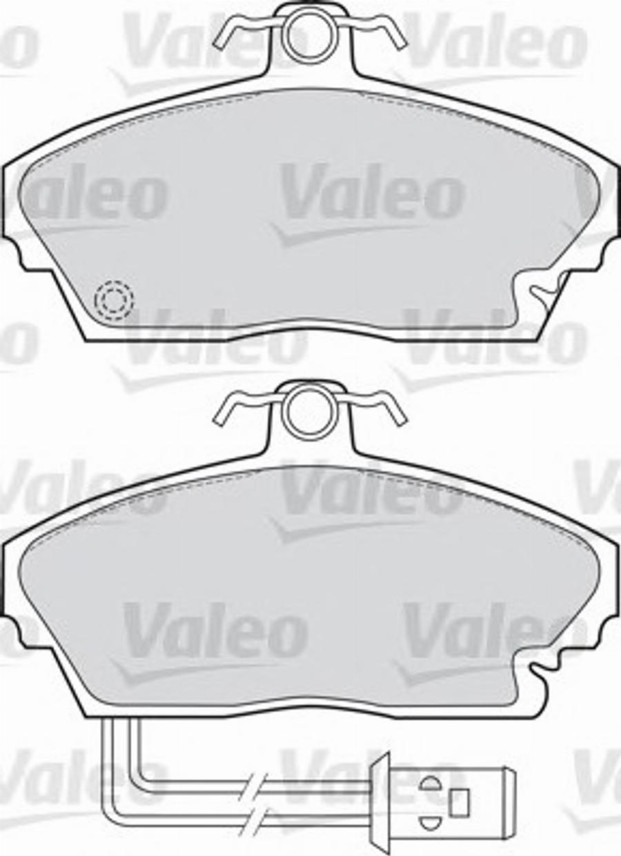 Valeo 551606 - Kit de plaquettes de frein, frein à disque cwaw.fr