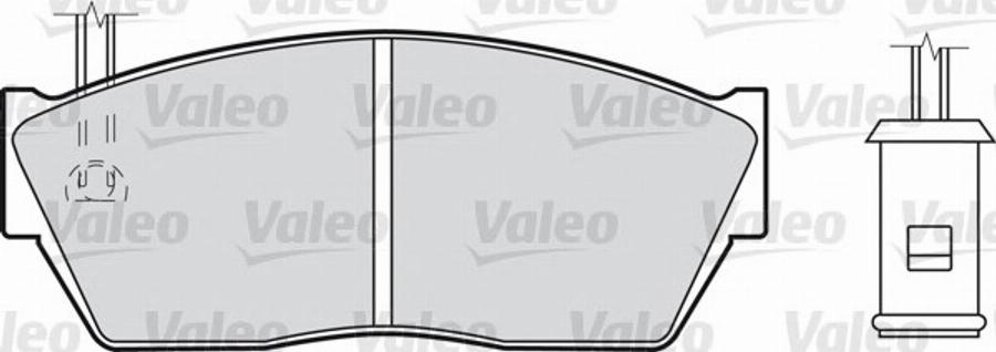 Valeo 551042 - Kit de plaquettes de frein, frein à disque cwaw.fr