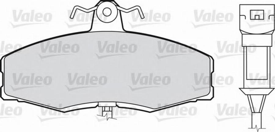 Valeo 551010 - Kit de plaquettes de frein, frein à disque cwaw.fr