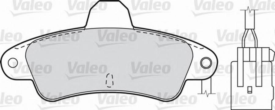 Valeo 551764 - Kit de plaquettes de frein, frein à disque cwaw.fr