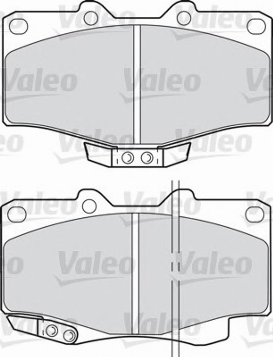 Valeo 551784 - Kit de plaquettes de frein, frein à disque cwaw.fr