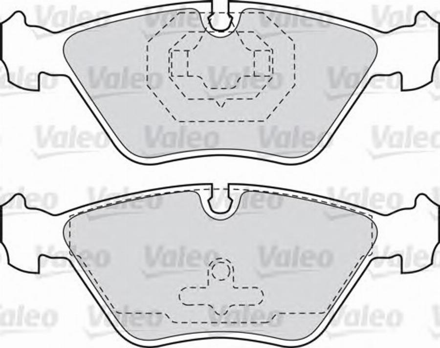 Valeo 551722 - Kit de plaquettes de frein, frein à disque cwaw.fr