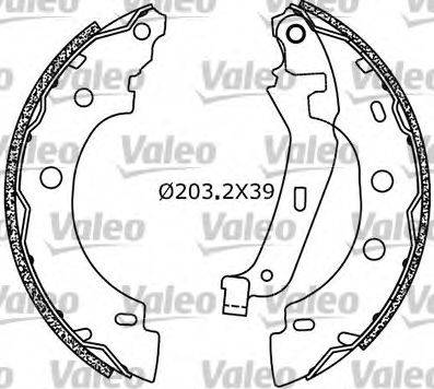 Valeo 553854 - Jeu de mâchoires de frein cwaw.fr