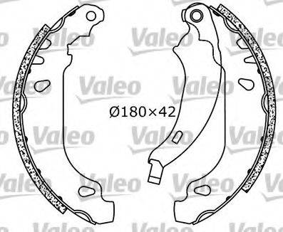 Valeo 553864 - Jeu de mâchoires de frein cwaw.fr