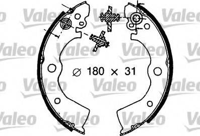 Valeo 553825 - Jeu de mâchoires de frein cwaw.fr