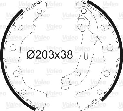 Valeo 564095 - Jeu de mâchoires de frein cwaw.fr