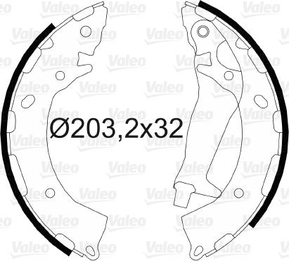 Valeo 564090 - Jeu de mâchoires de frein cwaw.fr