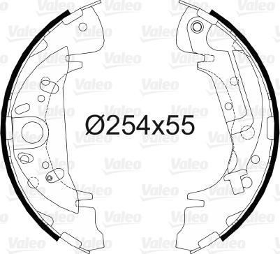 Valeo 564056 - Jeu de mâchoires de frein cwaw.fr