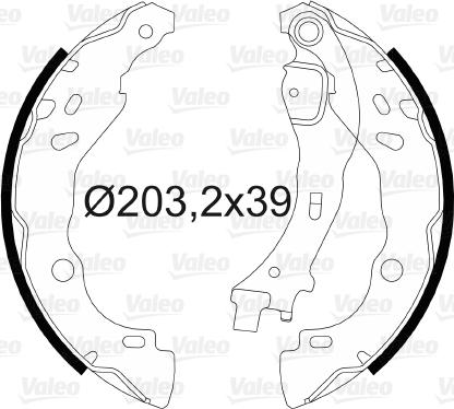 Valeo 564006 - Jeu de mâchoires de frein cwaw.fr