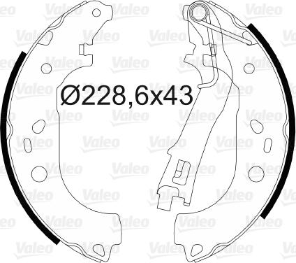 Valeo 564085 - Jeu de mâchoires de frein cwaw.fr