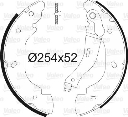 Valeo 564023 - Jeu de mâchoires de frein cwaw.fr