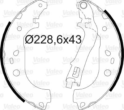 Valeo 564073 - Jeu de mâchoires de frein cwaw.fr