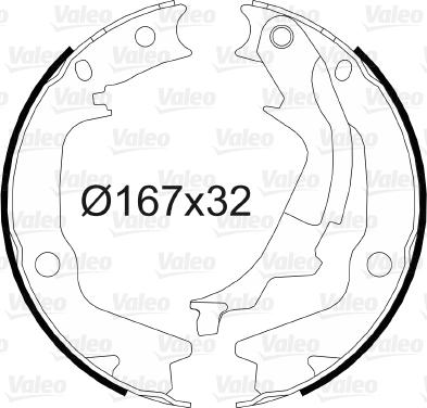 Valeo 564156 - Jeu de mâchoires de frein cwaw.fr