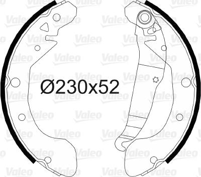 Valeo 564153 - Jeu de mâchoires de frein cwaw.fr