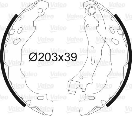 Valeo 564157 - Jeu de mâchoires de frein cwaw.fr