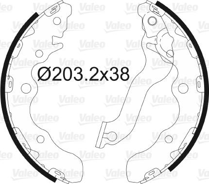 Valeo 564161 - Jeu de mâchoires de frein cwaw.fr