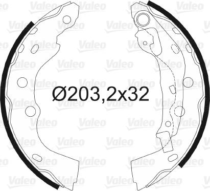 Valeo 564106 - Jeu de mâchoires de frein cwaw.fr