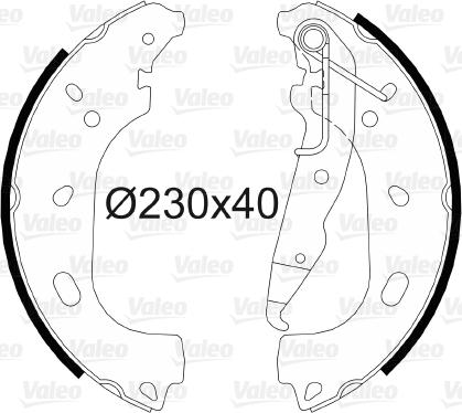 Valeo 564103 - Jeu de mâchoires de frein cwaw.fr