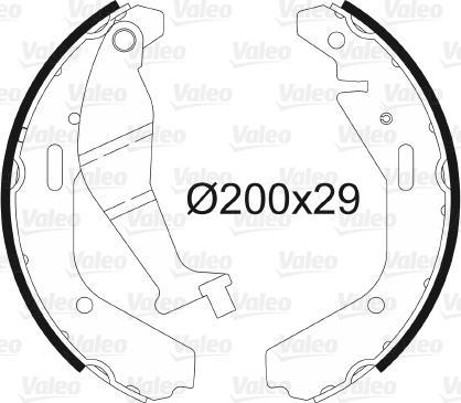 Valeo 564102 - Jeu de mâchoires de frein cwaw.fr