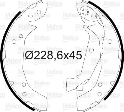 Valeo 564187 - Jeu de mâchoires de frein cwaw.fr