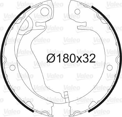 Valeo 564173 - Jeu de mâchoires de frein, frein de stationnement cwaw.fr