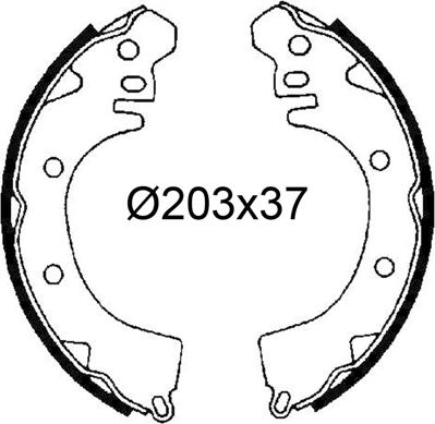 Valeo 564330 - Jeu de mâchoires de frein cwaw.fr