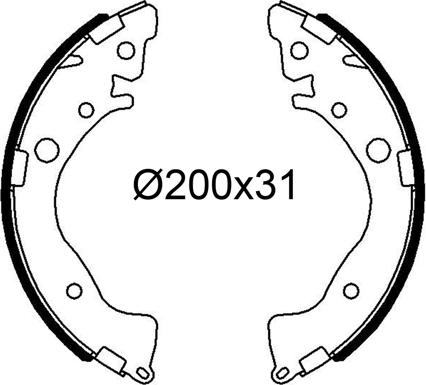 Valeo 564277 - Jeu de mâchoires de frein cwaw.fr