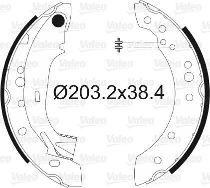 Valeo 562997 - Jeu de mâchoires de frein cwaw.fr