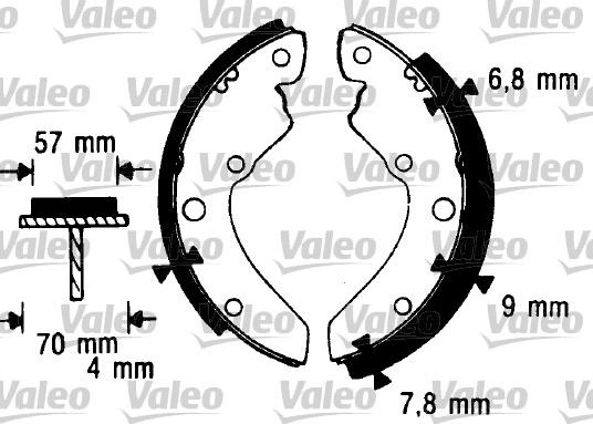 Valeo 562986 - Jeu de mâchoires de frein cwaw.fr